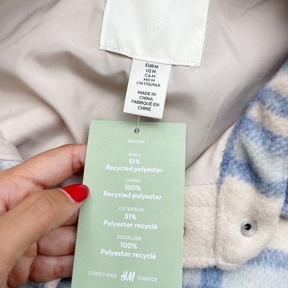 Beige check Shacket - Picture 12 of 15